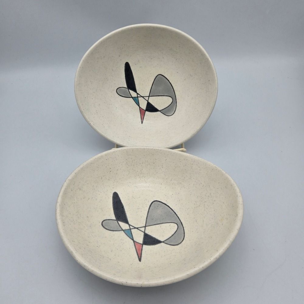 Metlox Poppytrail California Contempo Freeform Bowls Set of 2 Atomic Era MCM